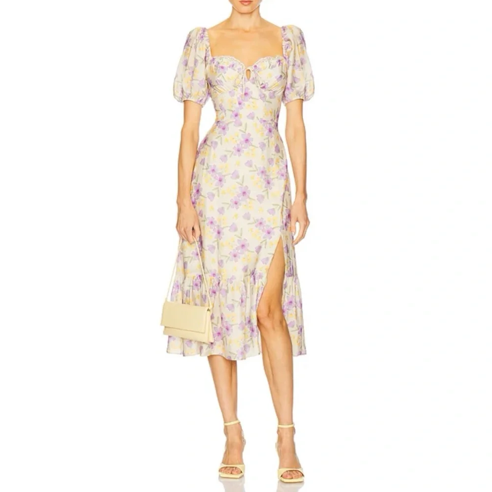 ASTR the Label Milkmaid Floral Dress (Size: L) - Picture 1 of 7